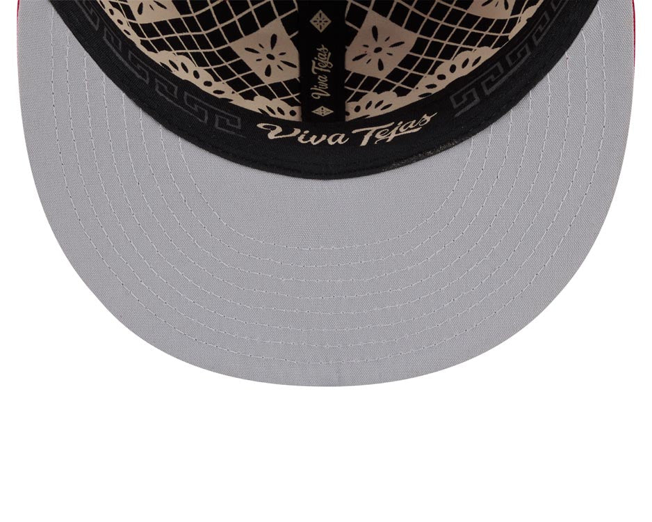 Texas Rangers New Era 9FIFTY 950 Snapback Cap Hat Red Crown/Visor White/Red Logo Gray UV (2026 City Connect)