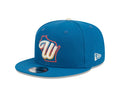 Milwaukee Brewers New Era MLB 9FIFTY 950 Snapback Cap Hat Light Royal Blue Crown/Visor White Logo Gray UV(2026 City Connect)