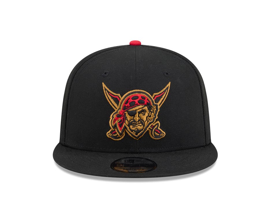 Pittsburgh Pirates New Era MLB 9FIFTY 950 Snapback Cap Hat Black Crown/Visor Yellow Face/Head Logo Gray UV (2026 City Connect)