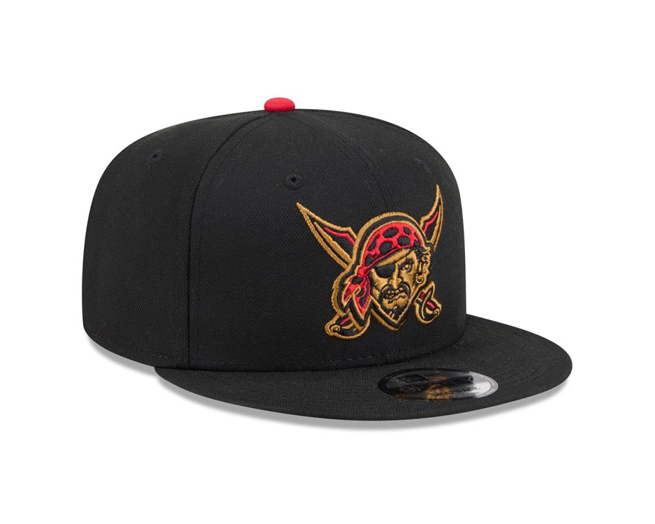 Pittsburgh Pirates New Era MLB 9FIFTY 950 Snapback Cap Hat Black Crown/Visor Yellow Face/Head Logo Gray UV (2026 City Connect)