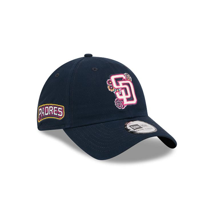 San Diego Padres New Era MLB 9TWENTY 920 Adjustable Cap Hat Navy Blue Crown/Visor White/Magenta Logo  (2026 City Connect Casual Classic Fan Pack)