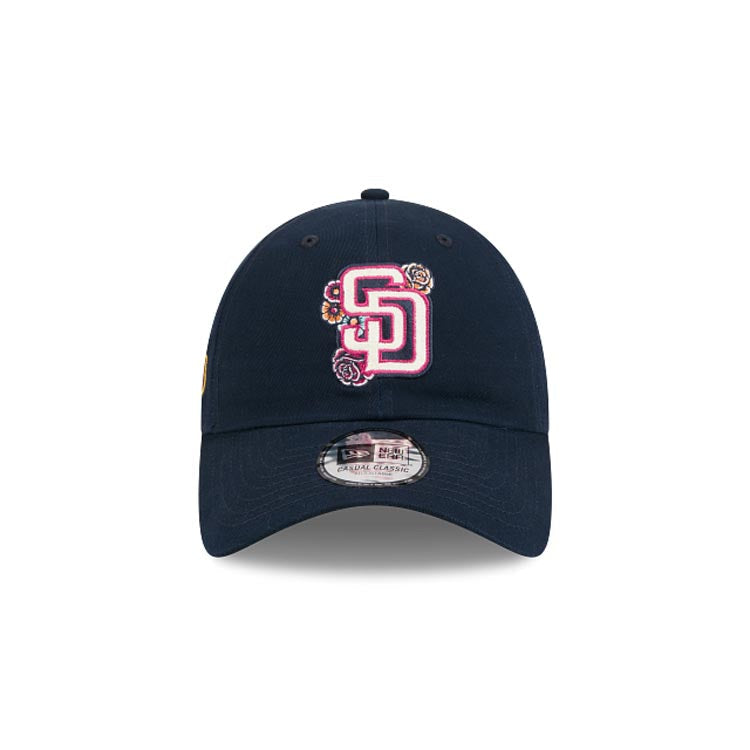 San Diego Padres New Era MLB 9TWENTY 920 Adjustable Cap Hat Navy Blue Crown/Visor White/Magenta Logo  (2026 City Connect Casual Classic Fan Pack)