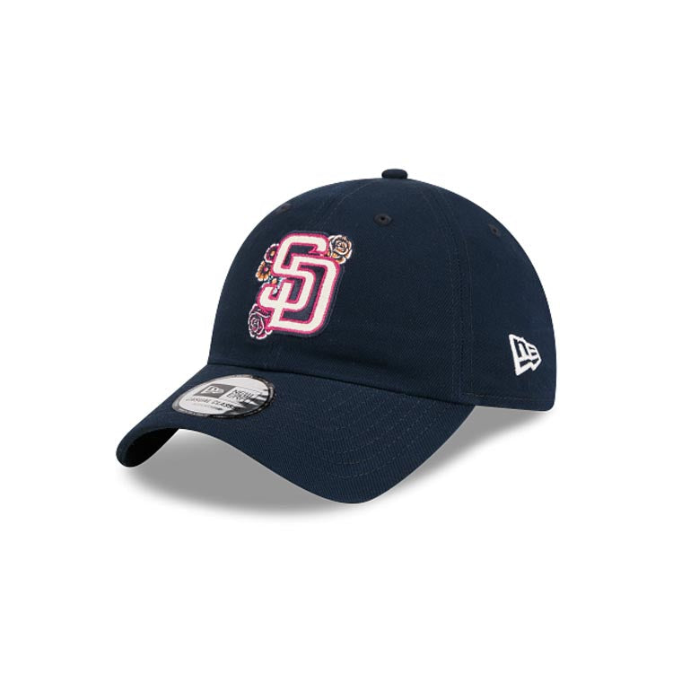San Diego Padres New Era MLB 9TWENTY 920 Adjustable Cap Hat Navy Blue Crown/Visor White/Magenta Logo  (2026 City Connect Casual Classic Fan Pack)