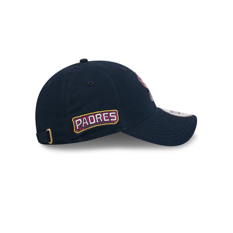San Diego Padres New Era MLB 9TWENTY 920 Adjustable Cap Hat Navy Blue Crown/Visor White/Magenta Logo  (2026 City Connect Casual Classic Fan Pack)
