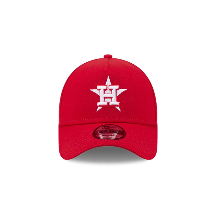 Houston Astros New Era MLB 9FORTY 940 Adjustable A-Frame Cap Hat Red Crown/Visor White/Red Logo Gray UV