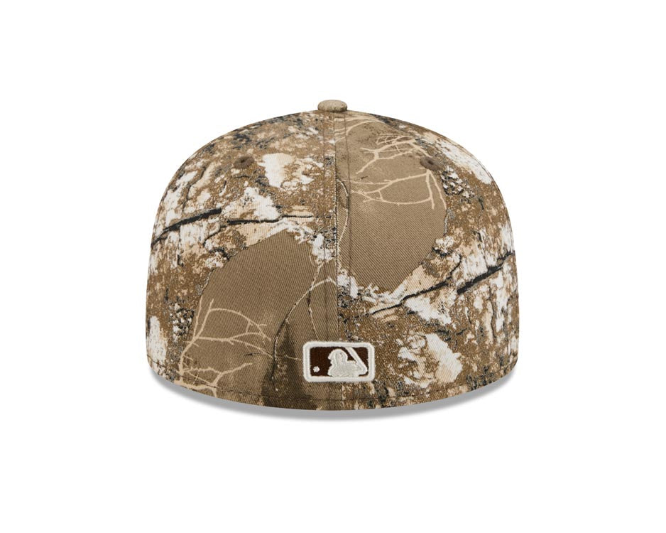 San Diego Padres New Era MLB 59FIFTY 5950 Fitted Cap Hat Real Tree Camo Crown/Visor White Logo Gray UV