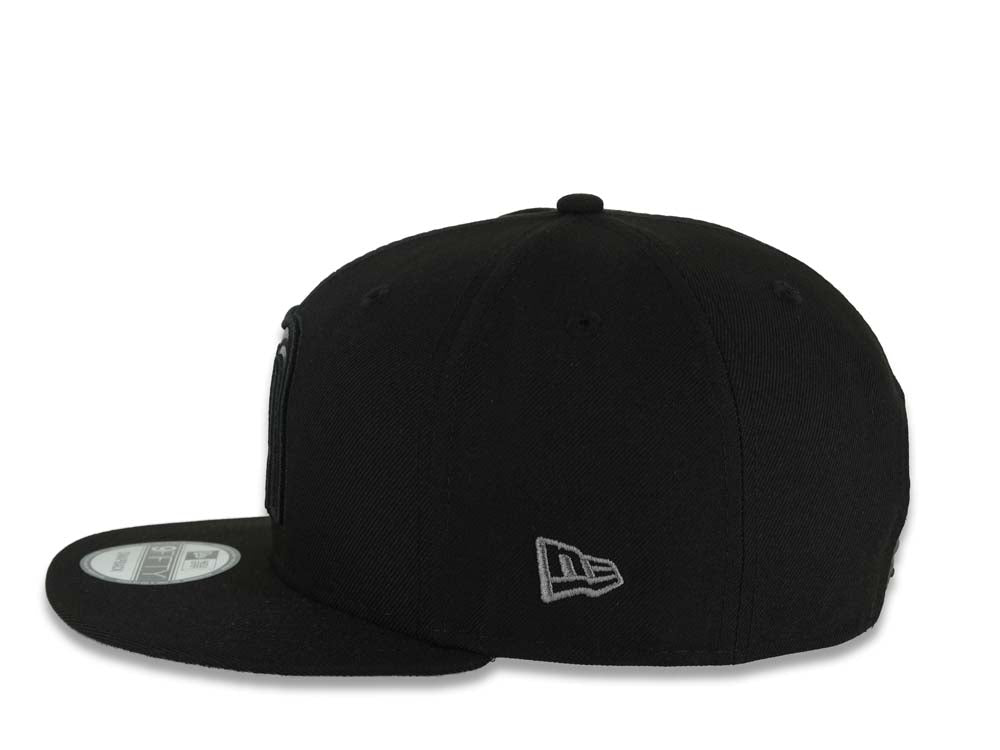 Mexico New Era WBC World Baseball Classic 9FIFTY 950 Snapback Cap Hat Black Crown/Visor Gray/Black Logo WBC Logo Side Patch Dark Gray UV