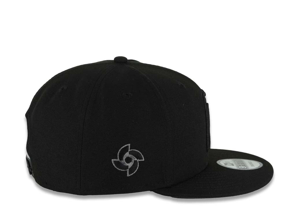 Mexico New Era WBC World Baseball Classic 9FIFTY 950 Snapback Cap Hat Black Crown/Visor Gray/Black Logo WBC Logo Side Patch Dark Gray UV