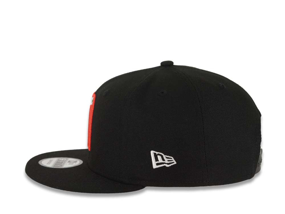 Mexico New Era WBC World Baseball Classic 9FIFTY 950 Snapback Cap Hat Black Crown/Visor Team Color Logo Mexico Flag Side Patch Gray UV
