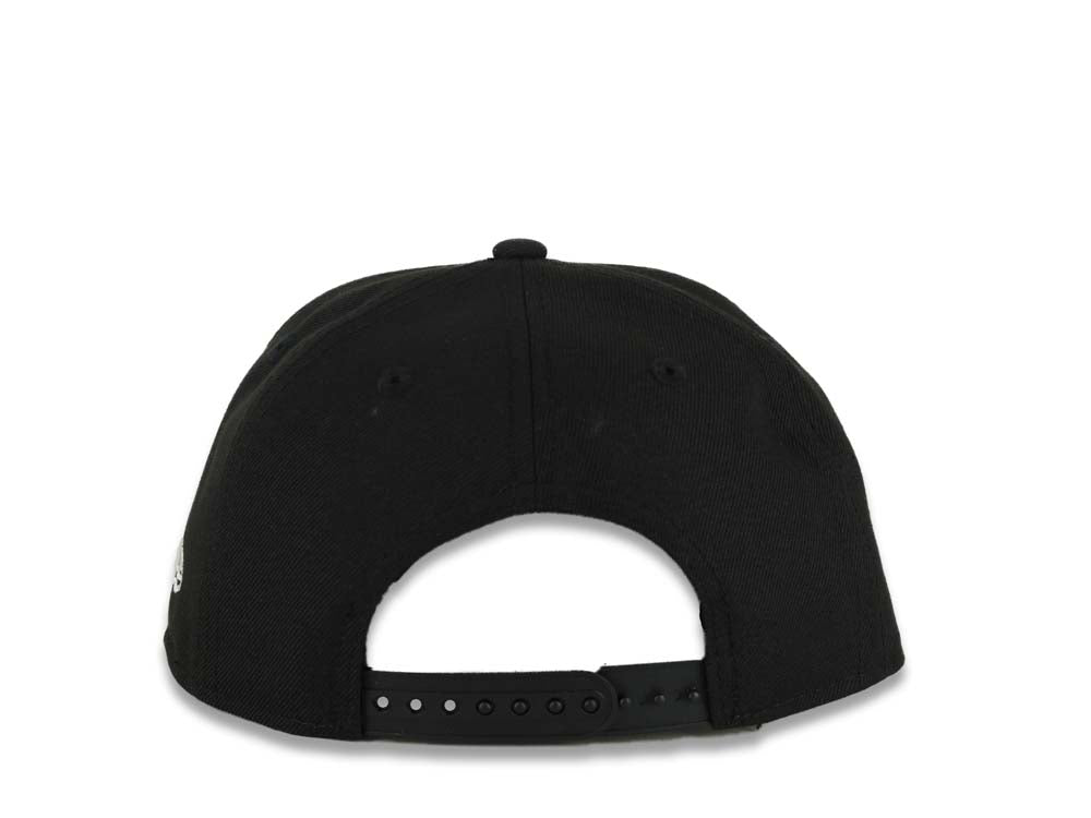(Youth)San Diego Padres New Era MLB 9FIFTY 950 Snapback Cap Hat Black Crown/Visor White 1969 Major League Baseball Logo 40th Anniversary Side Patch
