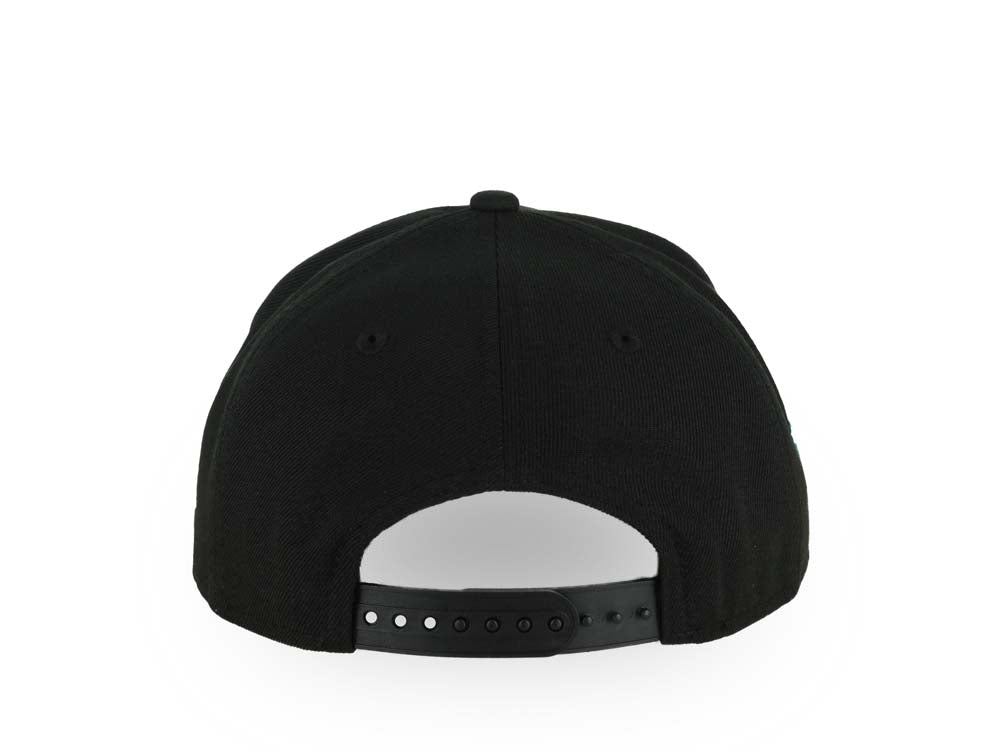 New York Yankees New Era MLB 9FORTY 940 Adjustable A-Frame Cap Hat Black Crown/Visor White/Teal Drip Logo NY Logo Side Patch Gray UV