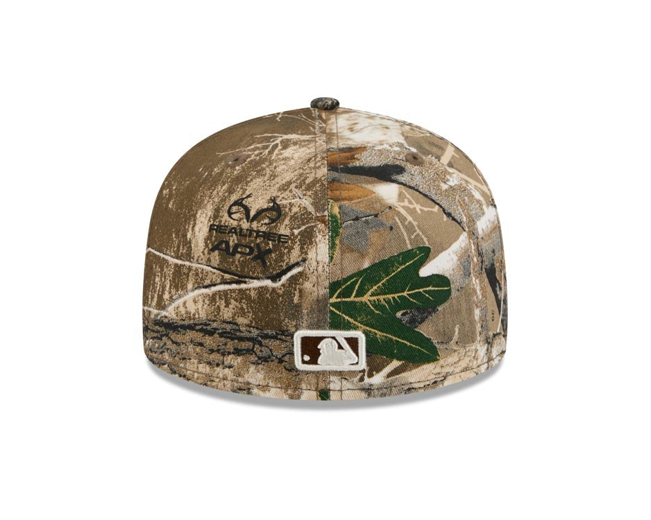 Los Angeles Dodgers New Era MLB 59FIFTY 5950 Fitted Cap Hat Real Tree Edge Camo Crown/Visor White Logo Gray UV