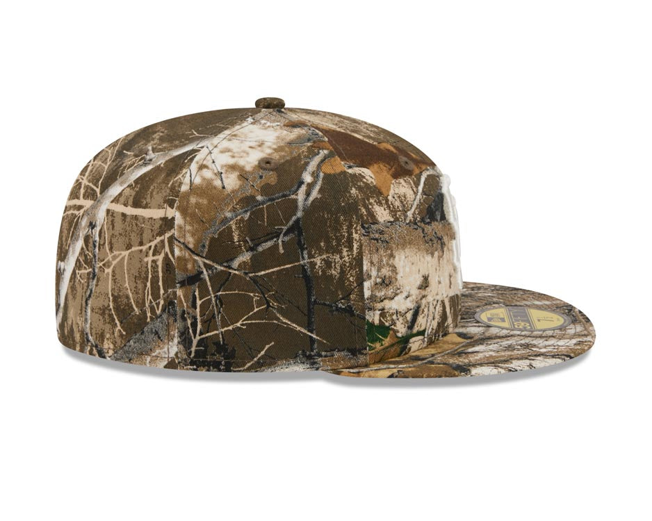 San Francisco Giants New Era MLB 59FIFTY 5950 Fitted Cap Hat Real Tree Edge Camo Crown/Visor White Logo Gray UV