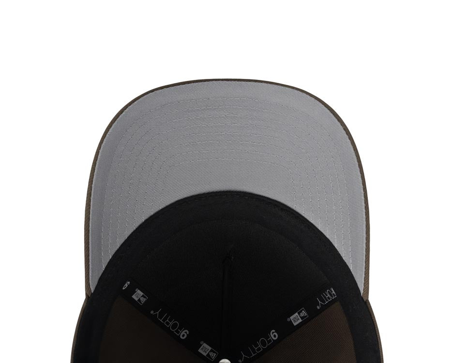 Xolos de Tijuana New Era Liga MX 9FORTY 940 Adjustable M-crown Cap Hat Olive Green Crown/Visor Peach/Olive Logo Gray UV