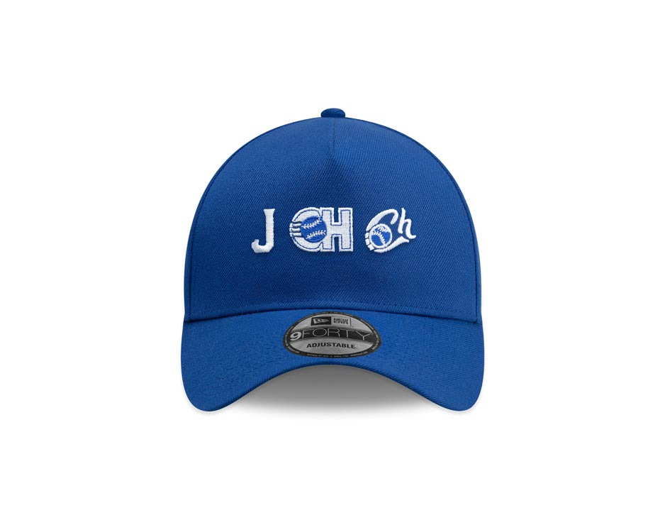 Charros de Jalisco New Era LMP 9FORTY 940 Adjustable A-Frame Cap Hat Light Royal Blue Crown/Visor White Multi Logo Green UV