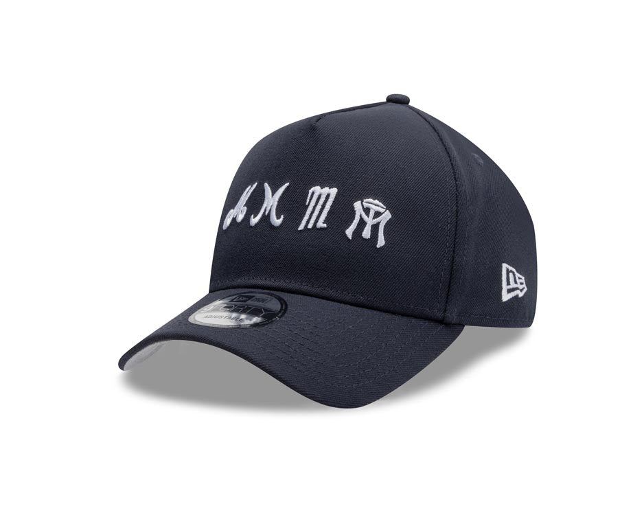 Sultanes de Monterrey New Era 9FORTY 940 Adjustable A-Frame Cap Hat Navy Blue Crown/Visor White Multi Logo Gray UV