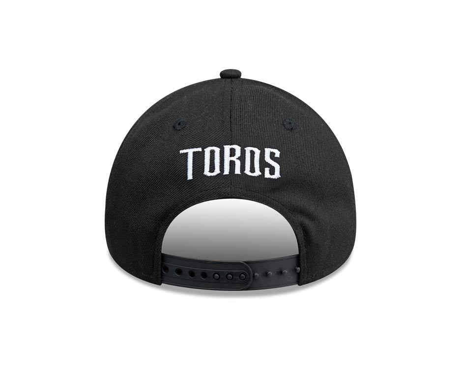 Tijuana Toros New Era LMB 9FORTY 940 Adjustable A-Frame Cap Hat Black Crown/Visor White Multi Logo Green UV