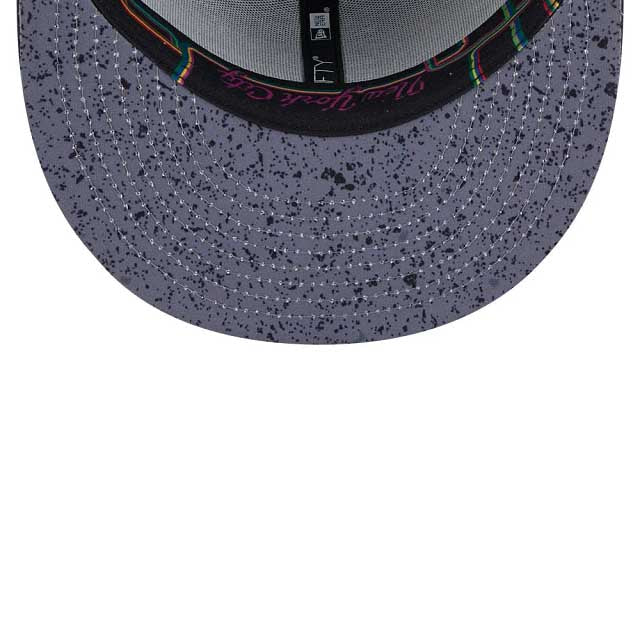 New York Mets New Era MLB 59FIFTY 5950 Fitted Cap Hat Dark Gray Crown/Visor Black/White Logo (2024 City Connect)