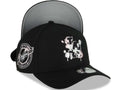 Los Angeles Dodgers New Era MLB 9FORTY 940 Adjustable A-Frame Cap Hat Black Crown/Visor Black Splatter Logo Back To Back World Series Champ Side Patch