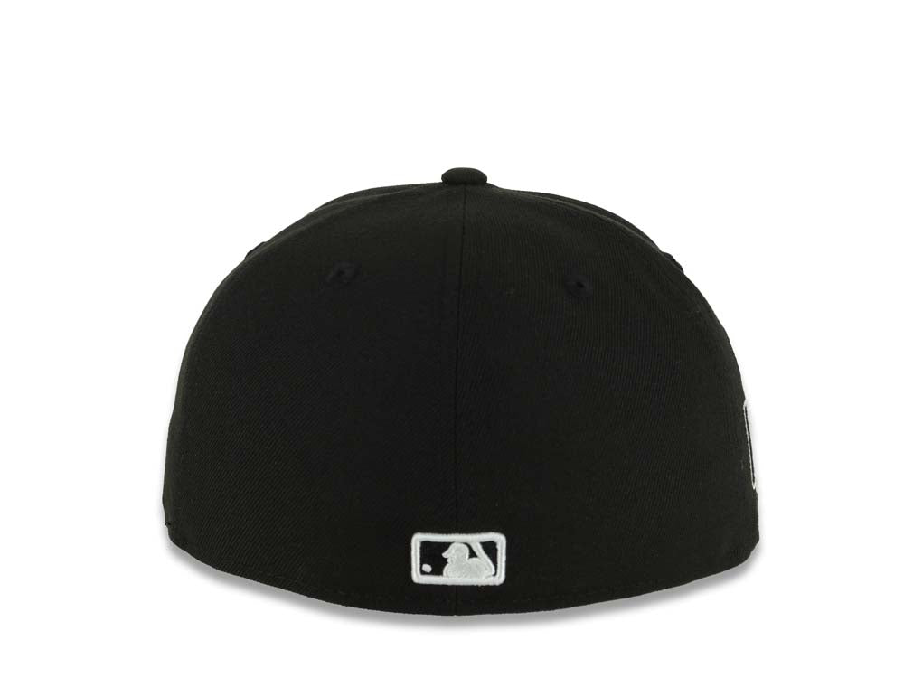 New York Yankees New Era MLB 59FIFTY 5950 Fitted Cap Hat Black Crown/Visor White 1903 Major League Baseball Logo 2024 World Series Side Patch Gray UV