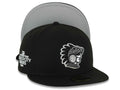 San Diego Padres New Era MLB 59FIFTY 5950 Fitted Cap Hat Black Crown/Visor Black/Gray Logo 2026 MLB World Tour Mexico City Series Side Patch Gray UV