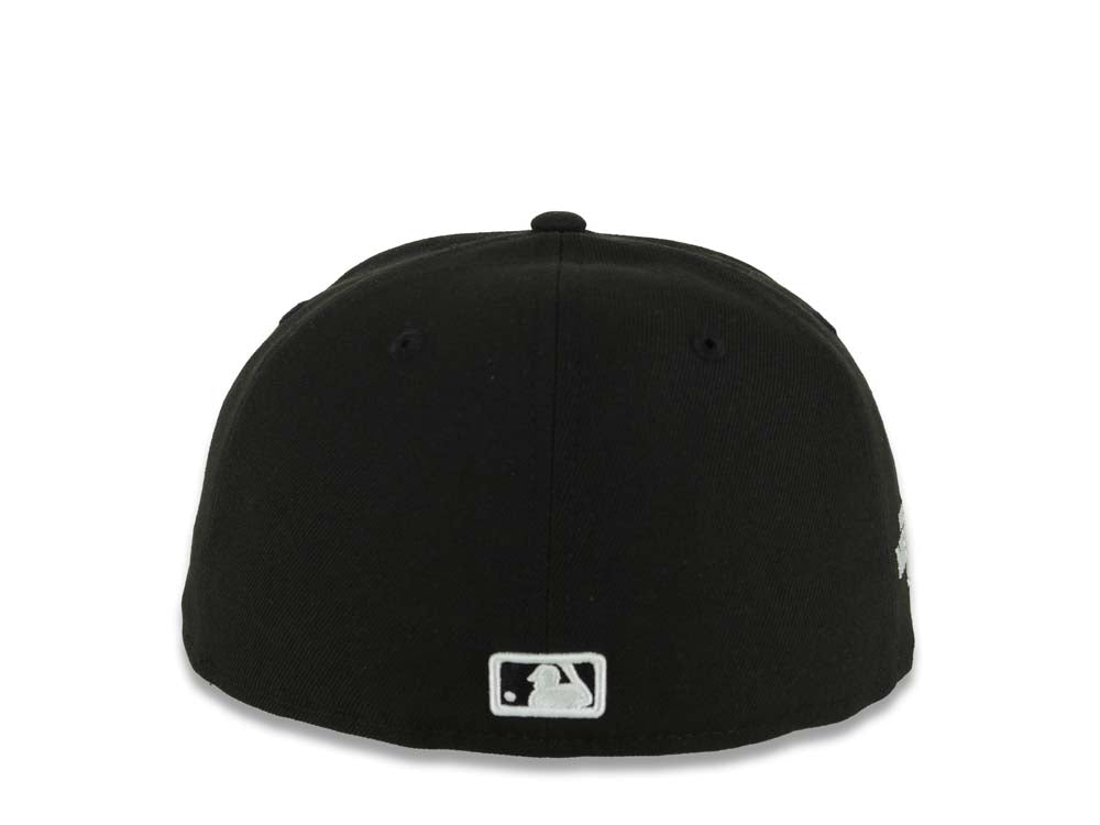 San Diego Padres New Era MLB 59FIFTY 5950 Fitted Cap Hat Black Crown/Visor Black/Gray Logo 2026 MLB World Tour Mexico City Series Side Patch Gray UV
