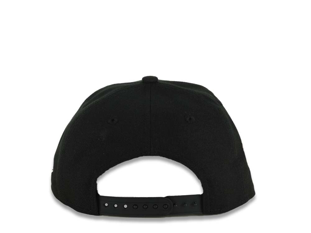 (Youth) San Diego Padres New Era MLB 9FIFTY 950 Snapback Cap Hat Black Crown/Visor White Logo With Rose 40th Anniversary Side Patch Red UV