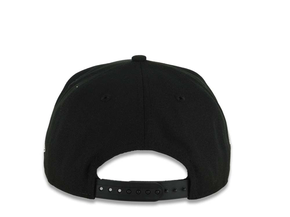 Oceanside California Map New Era 9FORTY 940 Adjustable A-Frame Cap Hat Black Crown/Visor Black/White Logo SD Logo Side Patch Gray UV