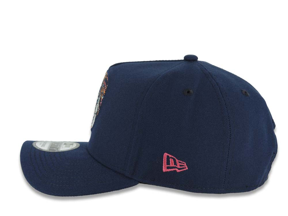 San Diego Padres New Era MLB 9FORTY 940 Adjustable A-Frame Cap Hat Navy Blue Crown/Visor Sugar Skull Logo 40th Anniversary Side Patch Gray UV