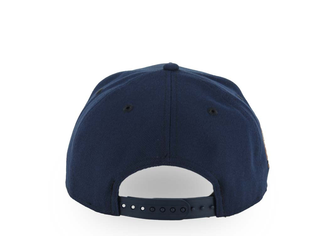 San Diego Padres New Era MLB 9FORTY 940 Adjustable A-Frame Cap Hat Navy Blue Crown/Visor Sugar Skull Logo 40th Anniversary Side Patch Gray UV