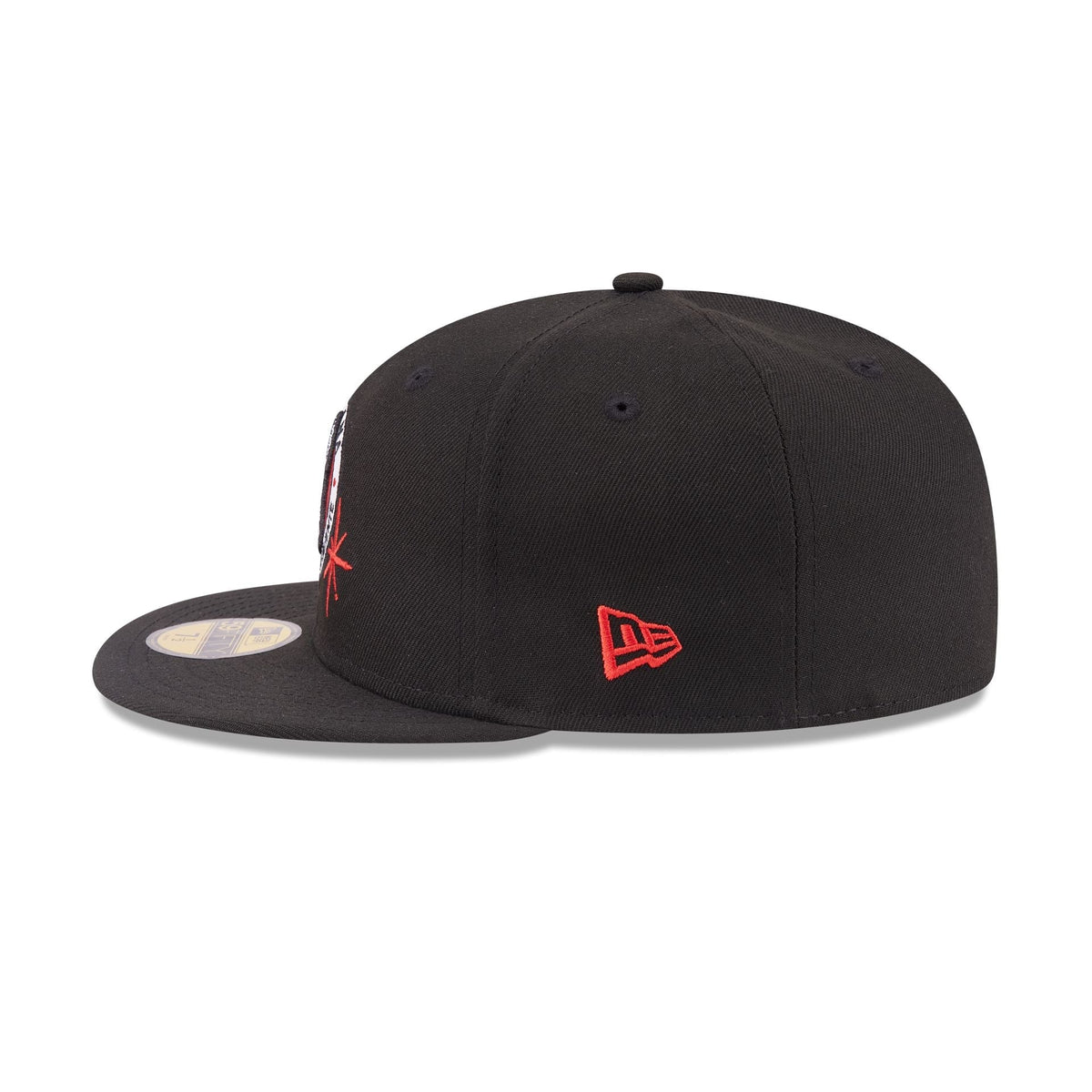 Xolos de Tijuana New Era Liga MX 59FIFTY 5950 Fitted Cap Hat Black Crown/Visor Team Color Logo Xolos Script Side Patch Gray UV
