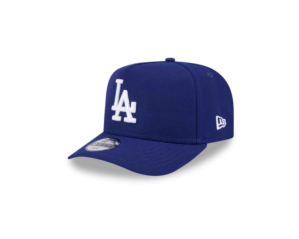 (Youth) Los Angeles Dodgers New Era MLB 9FIFTY 950 A-Frame Snapback Cap Hat Royal Blue Crown/Visor White Logo 1988 World Series Side Patch Gray UV