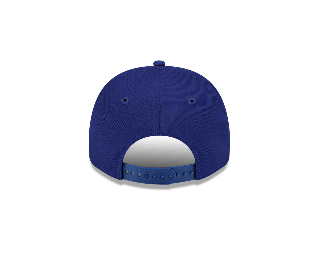 (Youth) Los Angeles Dodgers New Era MLB 9FIFTY 950 A-Frame Snapback Cap Hat Royal Blue Crown/Visor White Logo 1988 World Series Side Patch Gray UV