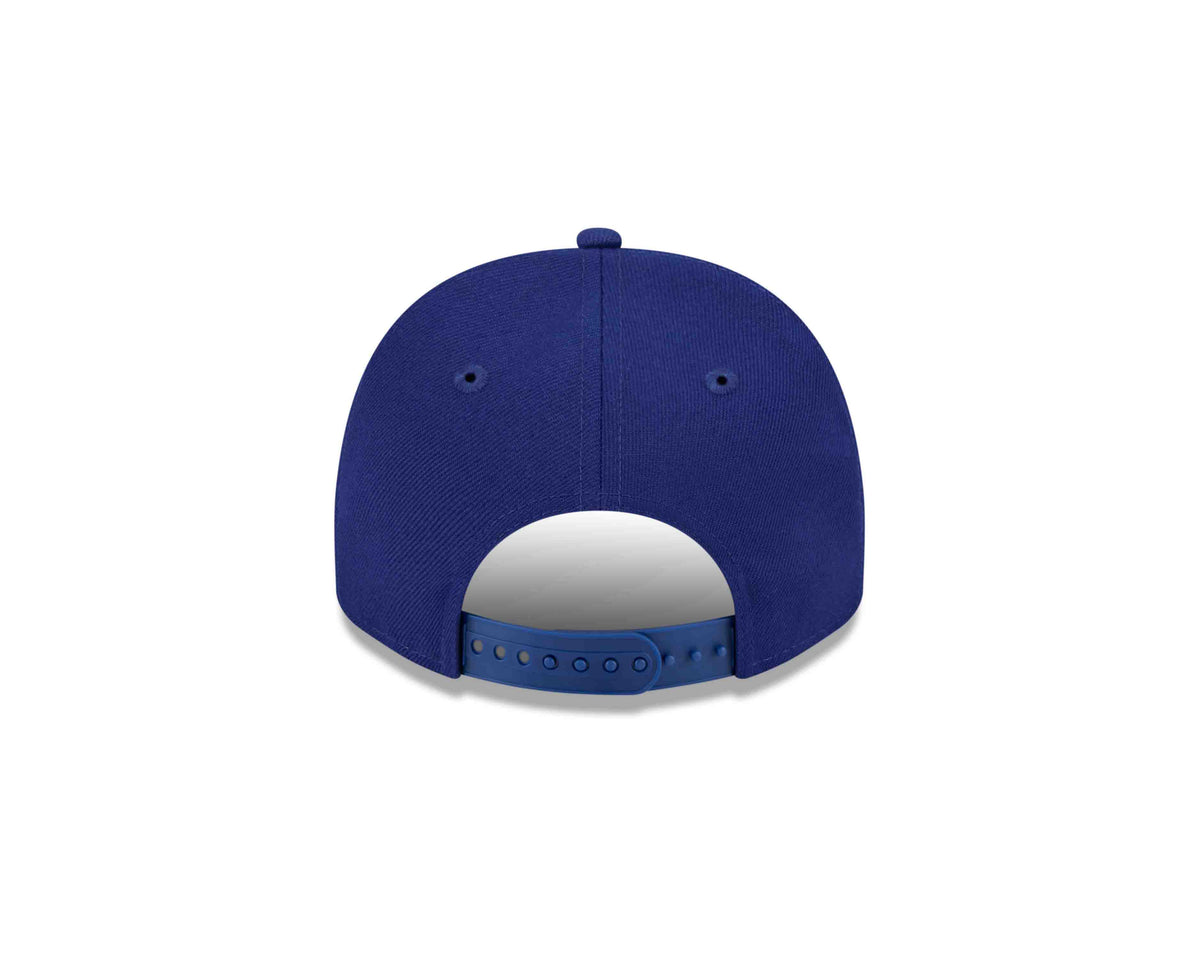 (Youth) Los Angeles Dodgers New Era MLB 9FIFTY 950 A-Frame Snapback Cap Hat Royal Blue Crown/Visor White Logo 1988 World Series Side Patch Gray UV