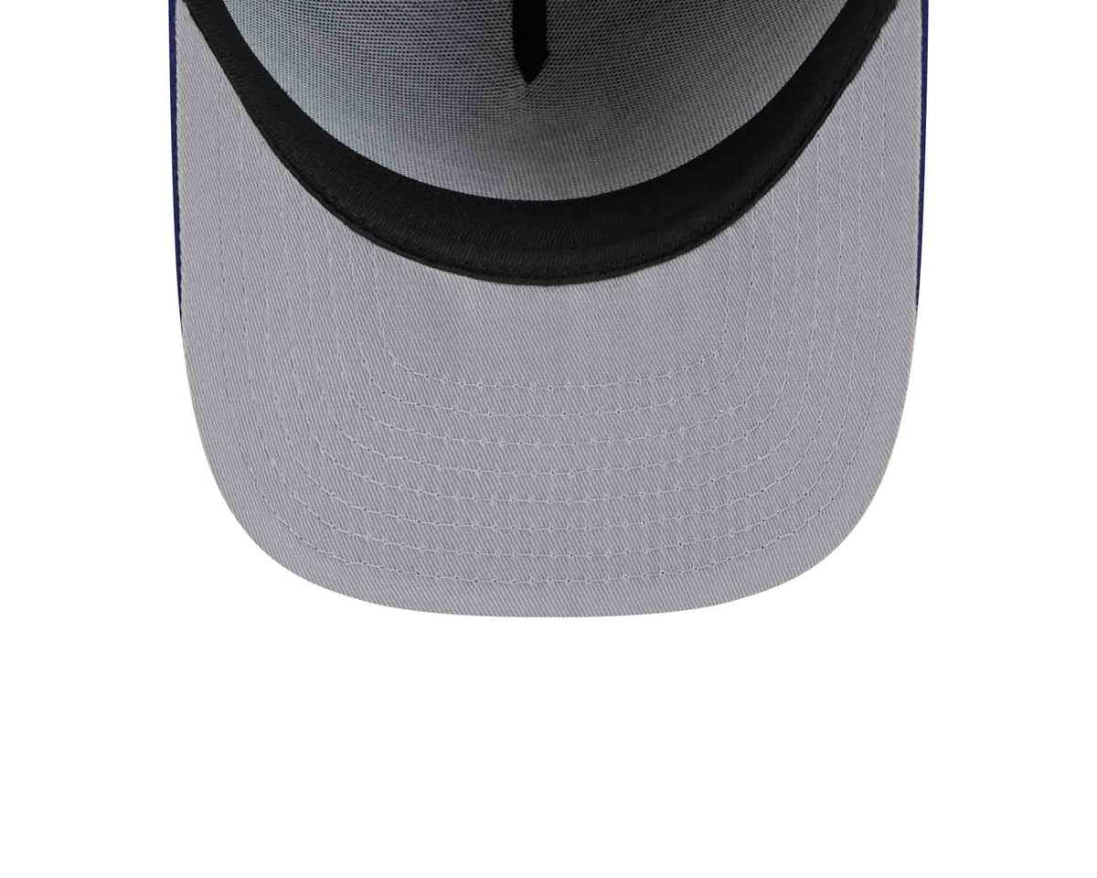 (Youth) Los Angeles Dodgers New Era MLB 9FIFTY 950 A-Frame Snapback Cap Hat Royal Blue Crown/Visor White Logo 1988 World Series Side Patch Gray UV