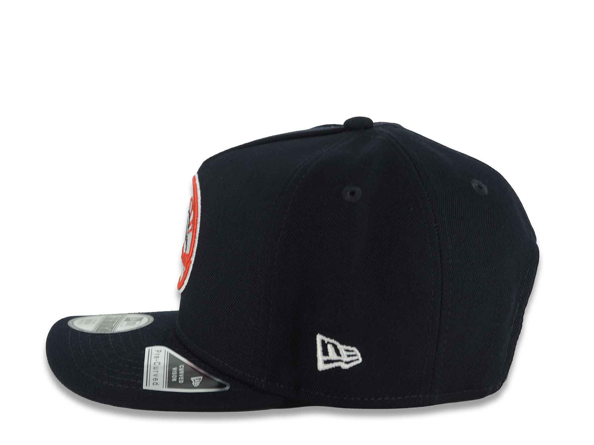 (Youth) New York Yankees New Era MLB 9FIFTY 950 A-Frame Snapback Cap Hat Navy Blue Crown/Visor White Logo 2000 World Series Side Patch Gray UV