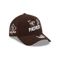 San Diego Padres New Era MLB 9FORTY 940 Adjustable A-Frame Cap Hat Dark Brown Crown/Visor White Script Logo Diamond Side Patch (Looney Tunes)