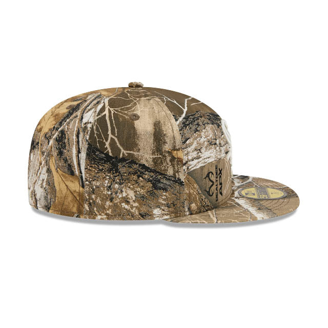 Chicago White Sox New Era MLB 59FIFTY 5950 Fitted Cap Hat Real Tree Edge Camo Crown/Visor White Logo Gray UV