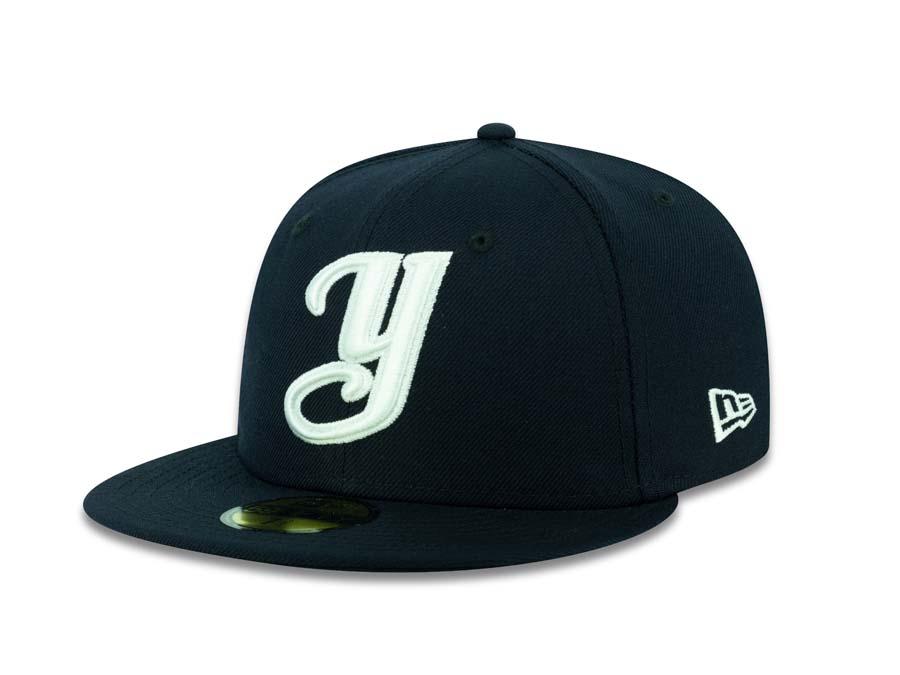 Yaquis de Obregon New Era 59FIFTY 5950 Fitted Cap Hat Navy Crown/Visor White "Y" Logo