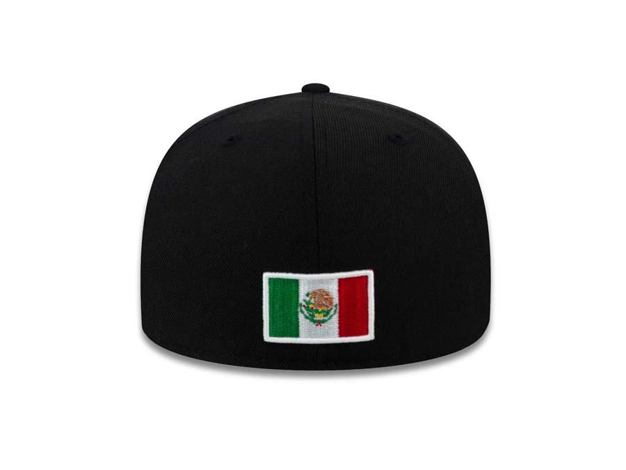 Mexico New Era WBC 59FIFTY 5950 Fitted Cap Hat Black Crown/Visor Green/White/Red Logo
