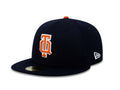 Mexican Tigers New Era 59FIFTY 5950 Fitted Cap Hat Navy Crown/Visor Orange/White Logo