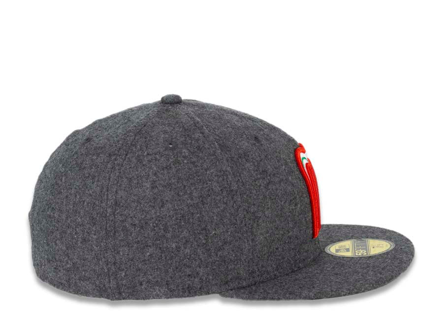 Mexico New Era WBC World Baseball Classic 59FIFTY 5950 Fitted Cap Hat Melton Gray Crown/Visor Team Color Logo