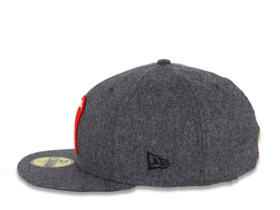 Mexico New Era WBC World Baseball Classic 59FIFTY 5950 Fitted Cap Hat Melton Gray Crown/Visor Team Color Logo