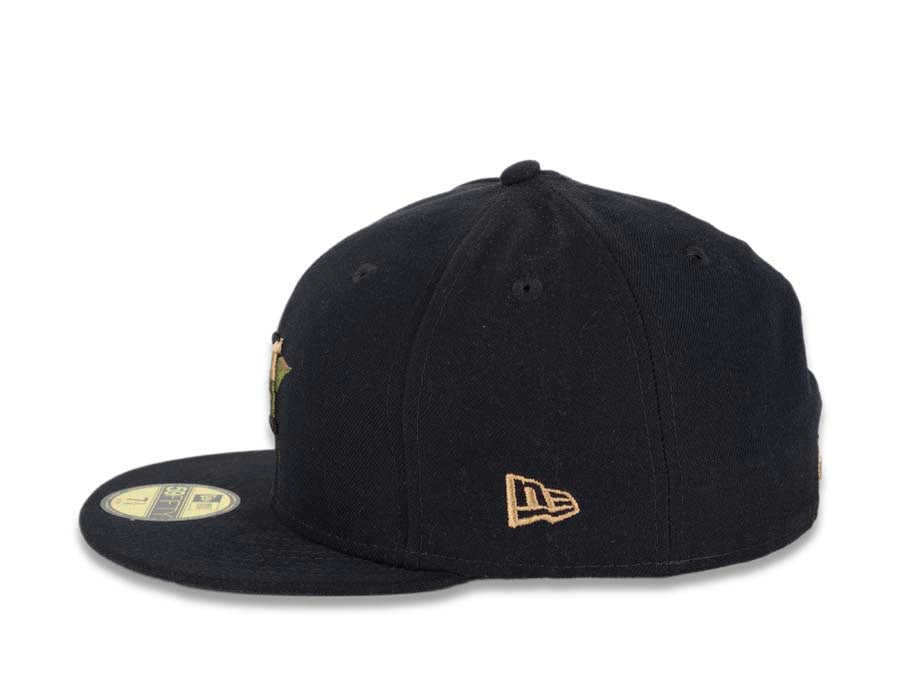 Houston Astros New Era MLB 59FIFTY 5950 Fitted Cap Hat Black Crown/Visor Camo Fill Logo