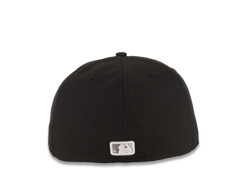 New York Yankees New Era MLB 59FIFTY 5950 Fitted Cap Hat Black Crown/Visor Black/White Splatter Logo Camo UV