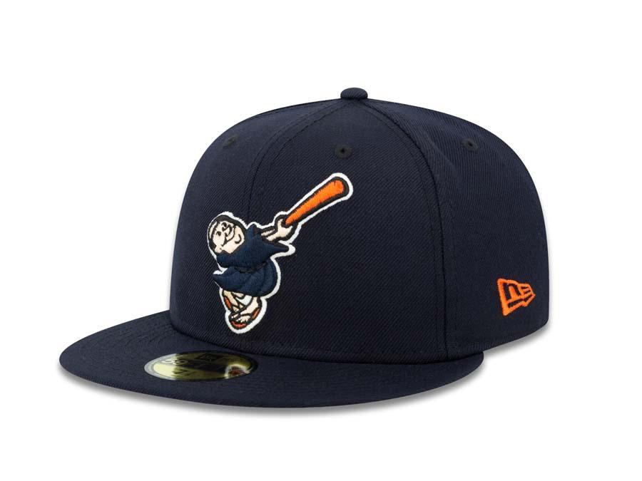 San Diego Padres New Era MLB 59FIFTY 5950 Fitted Cap Hat Navy Crown/Visor Navy/Orange Friar Logo