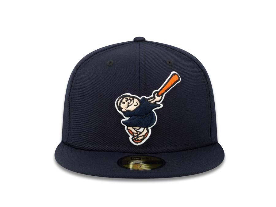 San Diego Padres New Era MLB 59FIFTY 5950 Fitted Cap Hat Navy Crown/Visor Navy/Orange Friar Logo