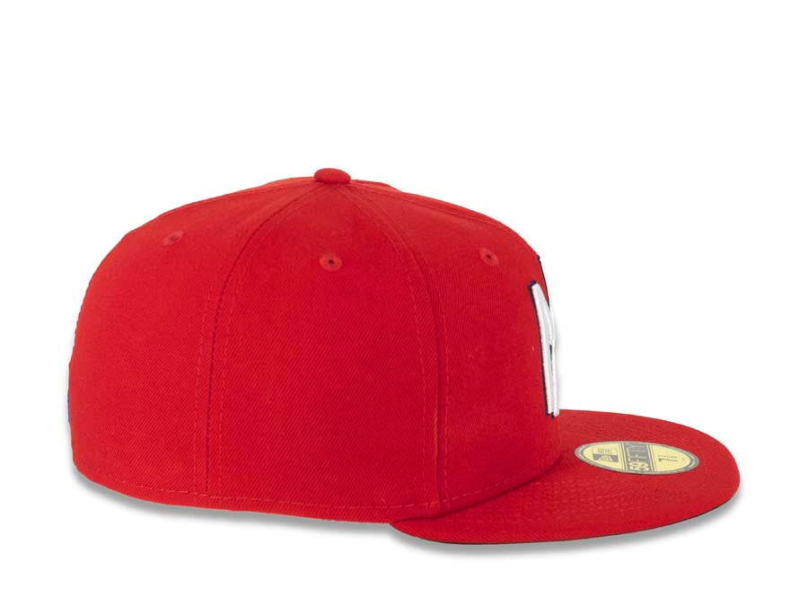 Mexicali Aguilas New Era Mexican Pacific League LMP 59FIFTY 5950 Fitted Cap Hat Red Crown/Visor White/Black Logo