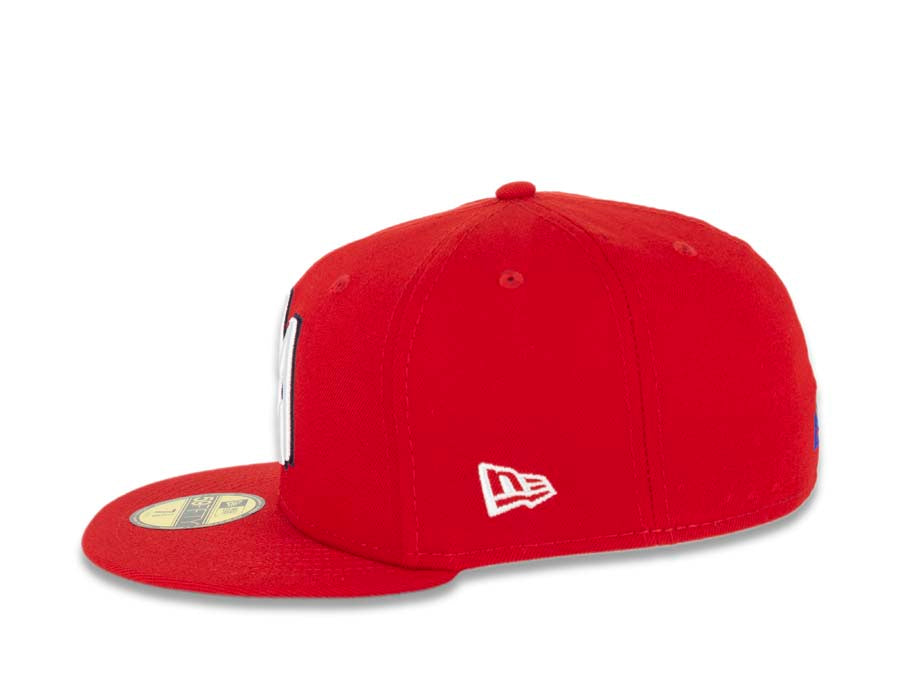 Mexicali Aguilas New Era Mexican Pacific League LMP 59FIFTY 5950 Fitted Cap Hat Red Crown/Visor White/Black Logo