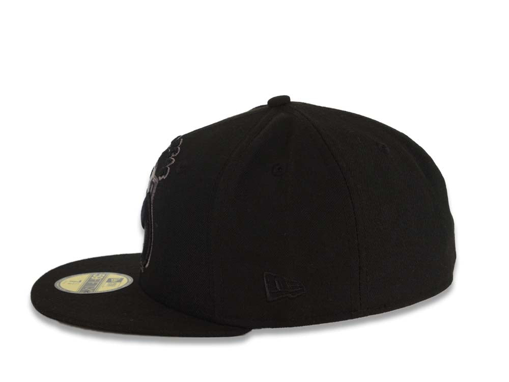 Morelia Monarcas New Era Liga de Expanision MX 59FIFTY 5950 Fitted Cap Hat Black Crown/Visor Dark Gray/Black Logo